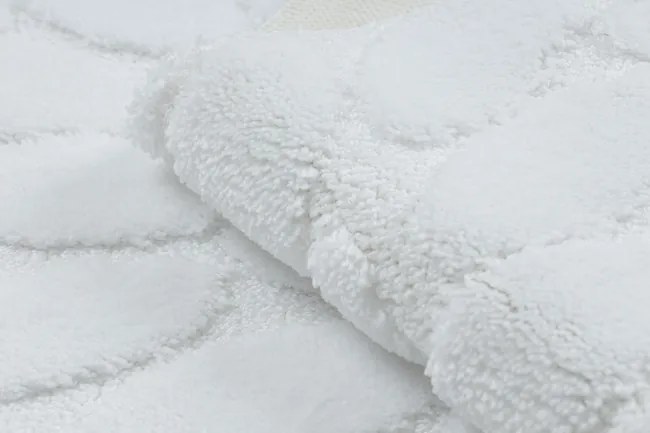 Sada kúpeľňových koberčekov SUPREME STONES kamienky, biela