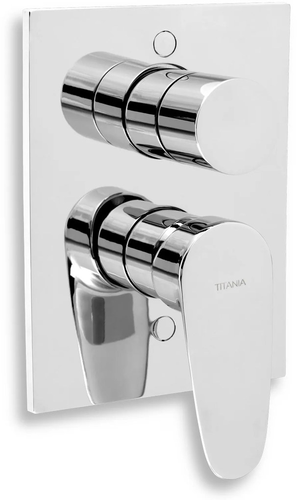 Novaservis Titania Smart, vaňová a sprchová podomietková batéria s prepínačom, chrómová, 98050R,0