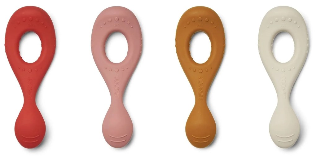 LIEWOOD Detská lyžička Liva Dusty Raspberry červená