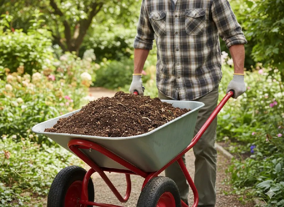 Garden Line KOLESOVY FURIK - OBJEM 140 L - ČERVENÁ