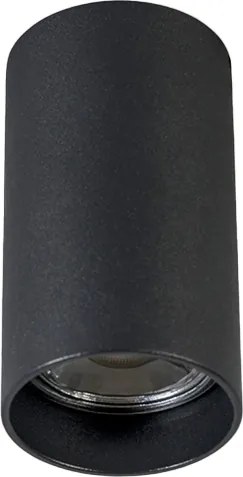 Sada 4 moderných prisadených bodových svetiel čierna 5,5 cm GU10 50 mm - Tuba