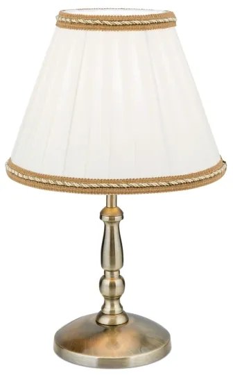 Orion LA 4-1084/1 - Stolná lampa TONIA 1xE27/60W/230V pr. 25 cm biela/bronz
