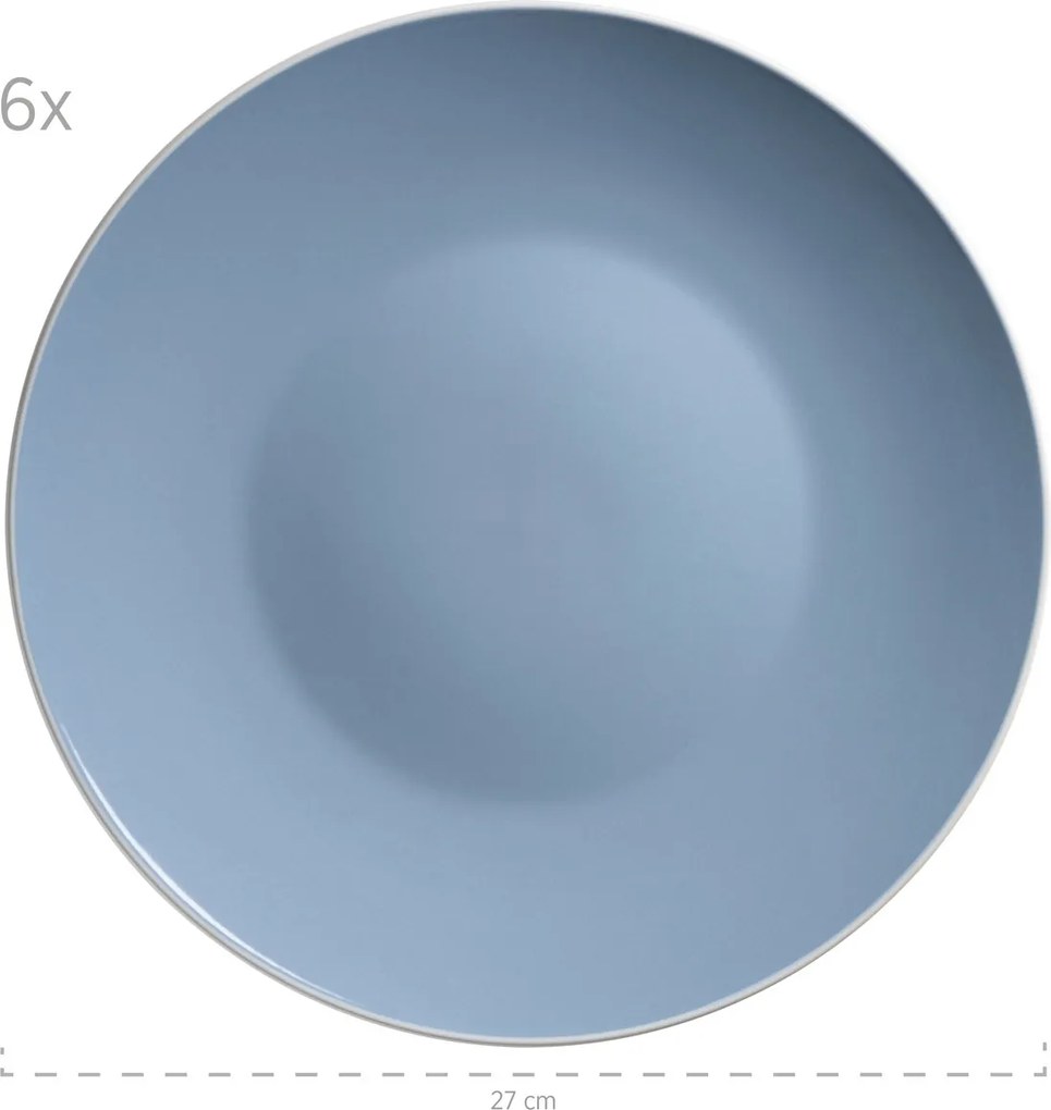 Mäser Jedálenská súprava riadu 24 ks ELISSA – modrá lesk