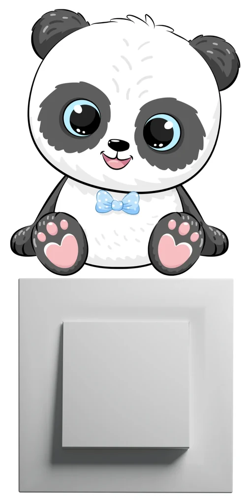 PIPPER. Samolepka nad vypínač „Panda - chlapec“