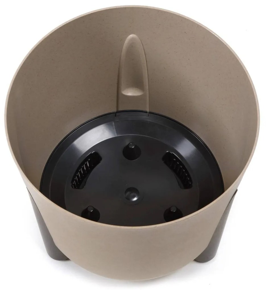 PLASTOVÝ KVETINÁČ MOSS ECO 25X26 CM SIVÁ