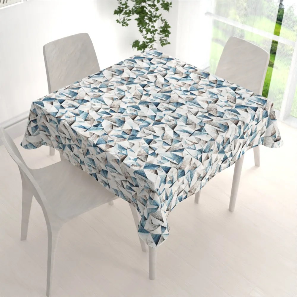 Biante Dekoračný štvorcový obrus Porto PRT-007 Modro-hnedé kryštály 80x80 cm
