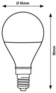 Rabalux SMD LED Smart Wifi žiarovka E14 G45 5W 450lm CCT 2700K-6500K + RGB Dim