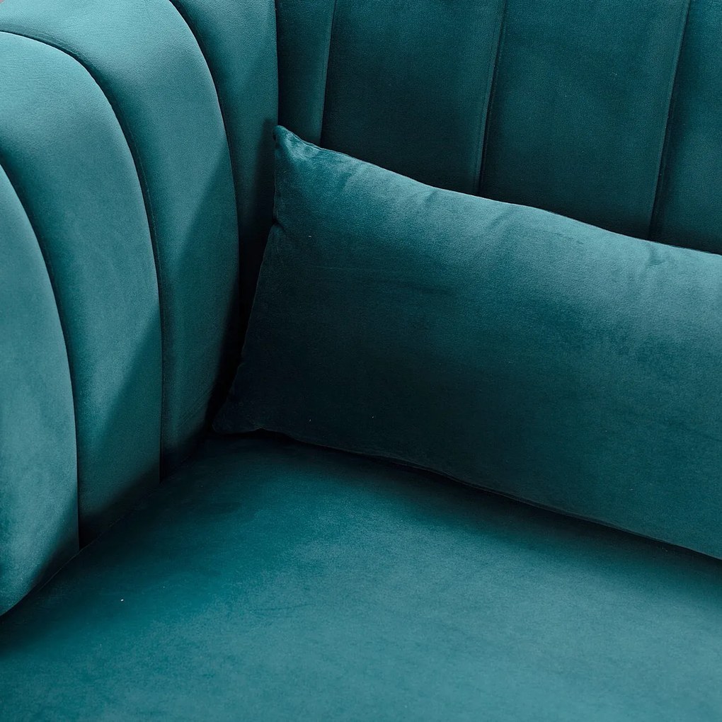 Pohovka Meriva Velvet teal pre 2 osoby