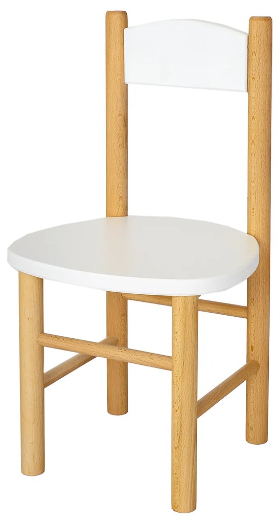 Detská drevená stolička z masívu - farebná