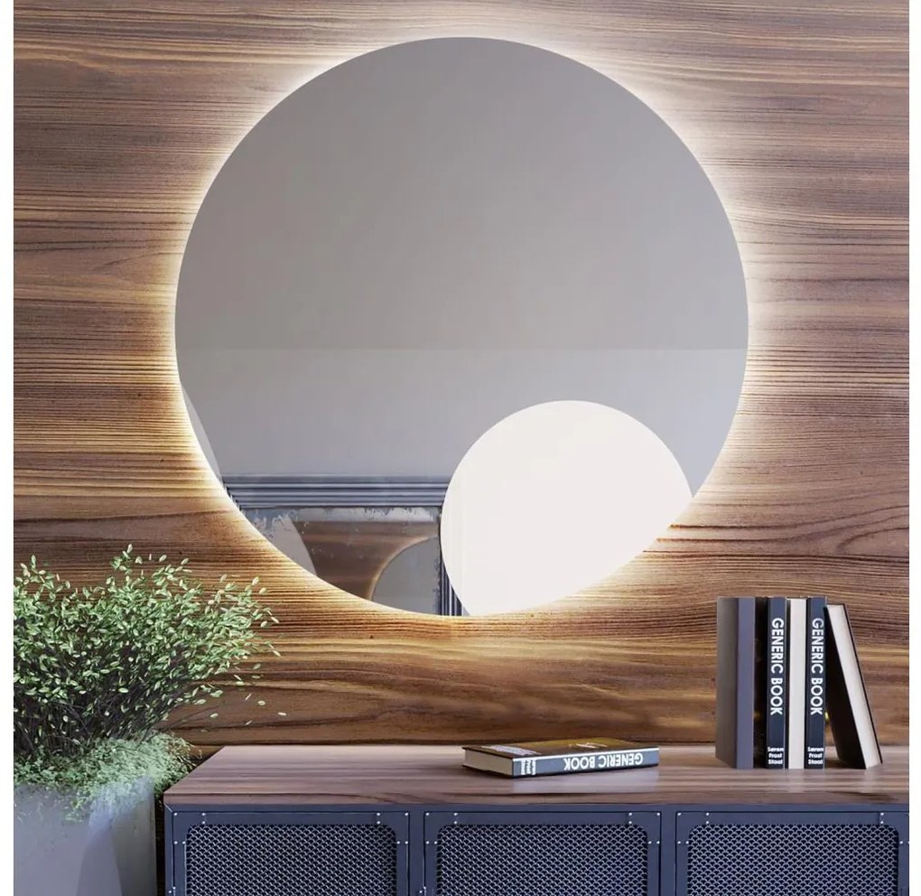 Baltica Design - LED kúpeľňové zrkadlo s podsvietením BRIGHT 15W/230V 4500K pr. 70 cm IP65