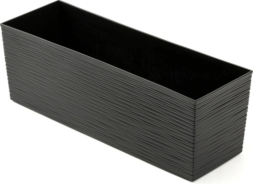 Plastový květináč Bouquet Riflo 56x19 cm černý
