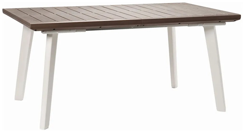 BAZÁR KETER HARMONY Rozkladací stôl 162x100x74cm, biela/cappuccino 17202278 POŠKODENÝ OBAL