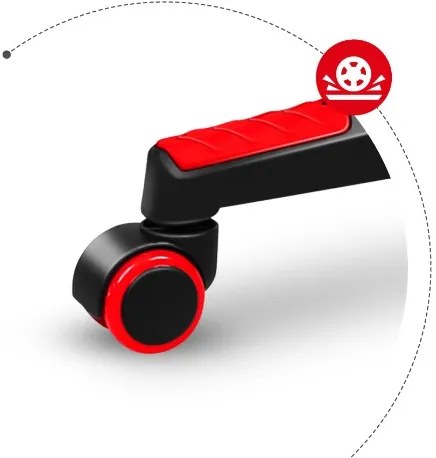 Ergonomické herné červené kreslo s opierkou nôh COMBAT 3.0