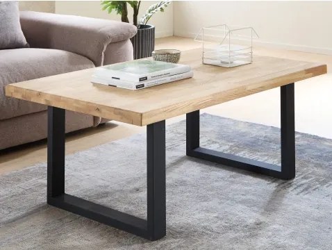 Konferenčný stolík z dubového dreva Chris U, 110x70 cm%