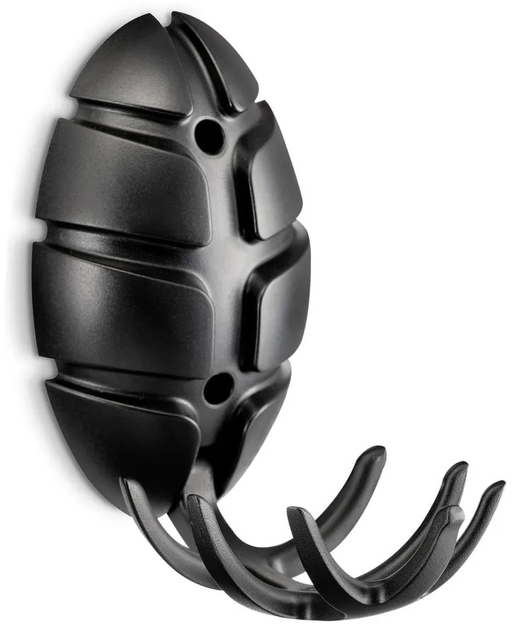 Čierny nástenný plastový háčik Bug – Spinder Design