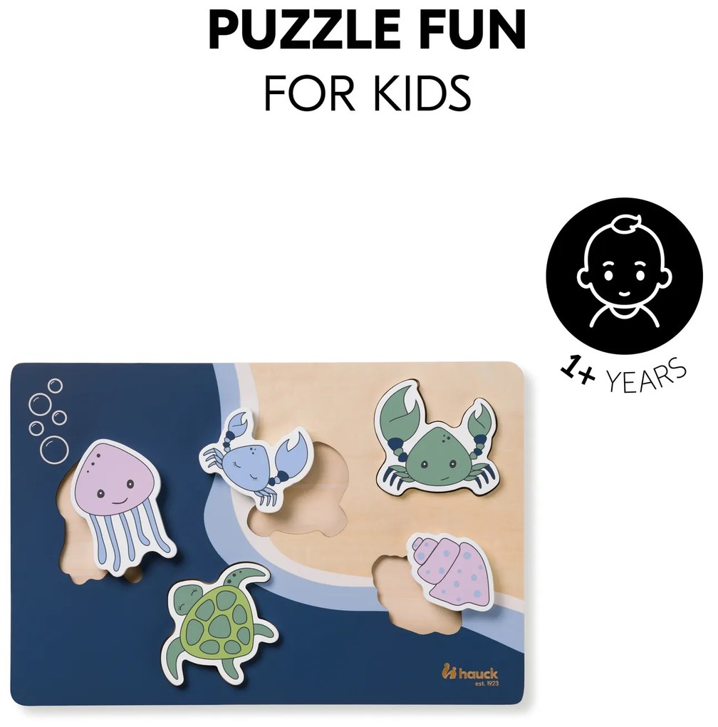 Hauck Puzzle drevené vkladacie Puzzle N Fit Sea