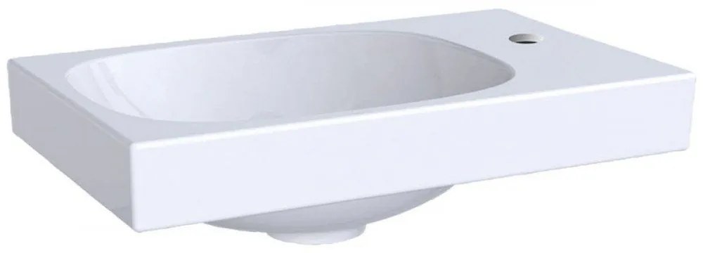 GEBERIT Acanto závesné umývadielko s otvorom vpravo, bez prepadu, 400 x 250 mm, biela, 500.635.01.2