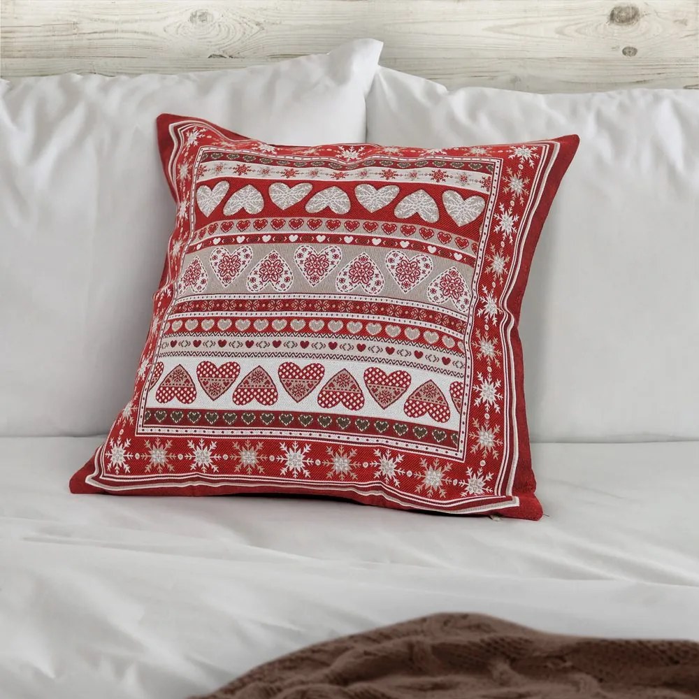 Polášek Obliečka na vankúšik so zimnými motívmi - Snehuliak | 40 x 40 cm