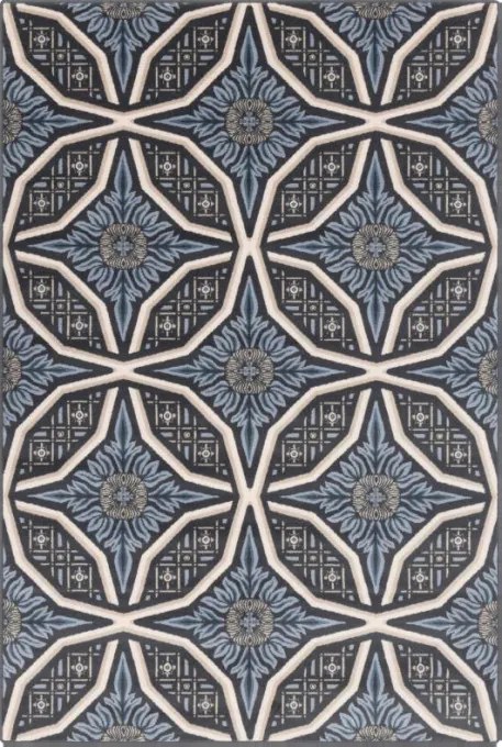 Koberec Agnella Isfahan Rabat grafitový