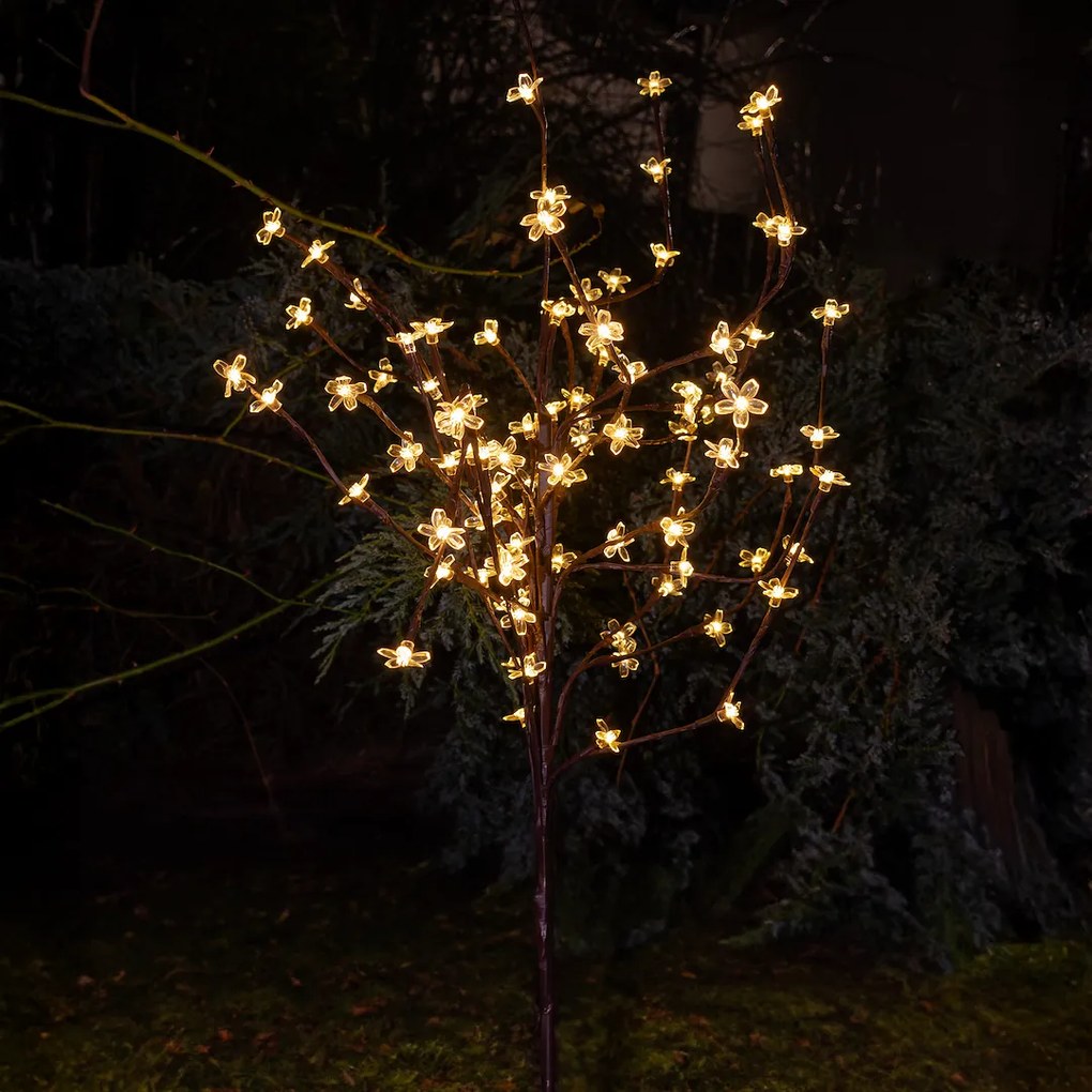 Ecolamp Solárny LED stromček Tree, 0,1w, 3000k, RGB