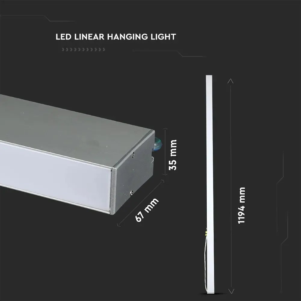 LED Solution Strieborné lineárne závesné LED svietidlo 40W Premium 21375