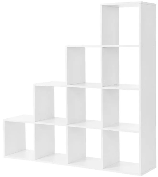 Vasagle Úložná polica, regál KALLA, 129,5x29x129,5cm, biela