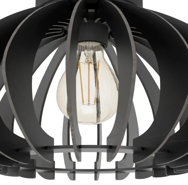 Eglo 901001 - Stropné svietidlo COSSANO 1xE27/40W/230V pr. 45 cm čierna