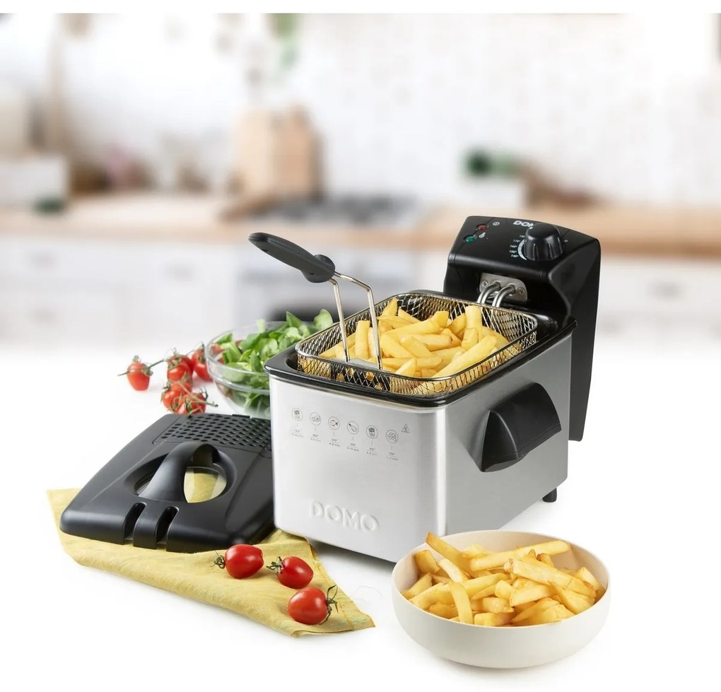 DOMO DO464FR nehrdzavejúca fritéza, 3 l, 3 l