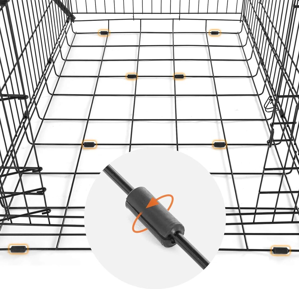 Skladacia prepravka pre psa Feandrea XXL, 2 dvierka, čierna