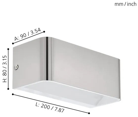 Eglo 98425 - LED Nástenné svietidlo SANIA LED/10W/230V