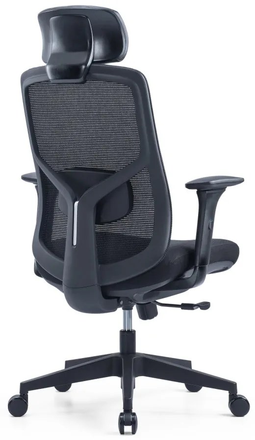 Kancelárska ergonomická stolička PYLON — látka, čierna / viac farieb Antracit S podhlavníkom