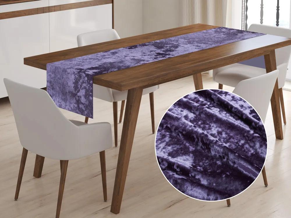 Biante Zamatový behúň na stôl Diana DI-006 Tmavo fialový 20x180 cm