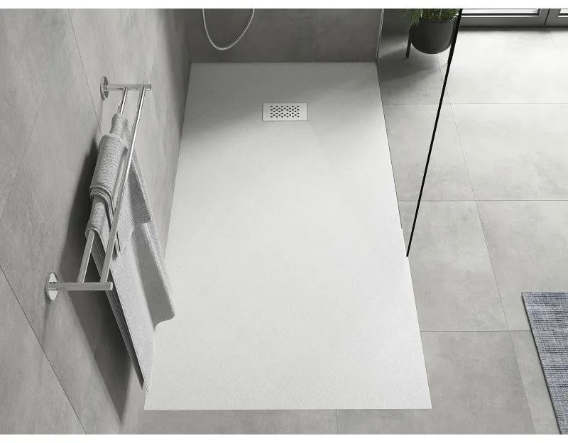 Mexen Hugo, obdĺžniková sprchová vanička SMC 170 x 80 cm, biela, biela krytka, 42108017-W