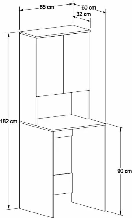 Skriňa nad práčku Lisa White