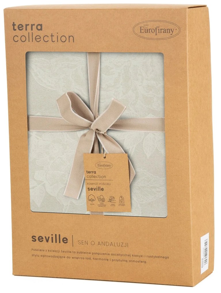 MAKOSATÉNOVÉ OBLIEČKY TERRA COLLECTION SEVILLE6 140X200 CM, 2KS 70X90 CM BÉŽOVÉ