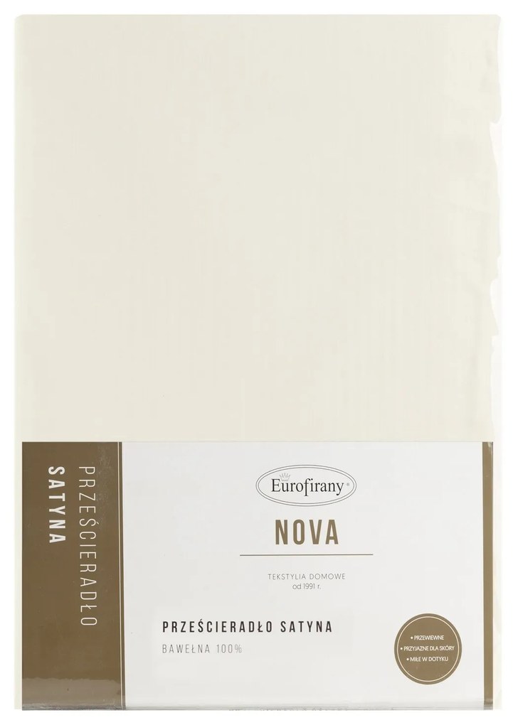 MAKOSATÉNOVÉ PRESTIERADLO NOVA 160X210 CM KRÉMOVÉ