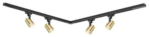 Bodové svietidlo v lištovom systéme VOLF 4xGU10/10W/230V zlatá/čierna