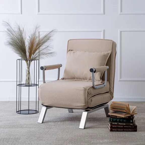 Kreslo pohovka rozkladacia PRATO bežová - vintino.sk