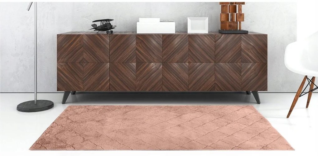 Dekorstudio Kožušinový koberec OSLO TX design - ružový Rozmer koberca: 140x180cm
