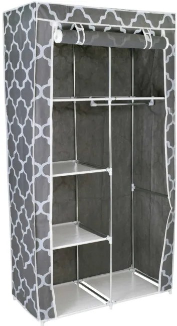 Šatníková skriňa MIRA sivá / biela