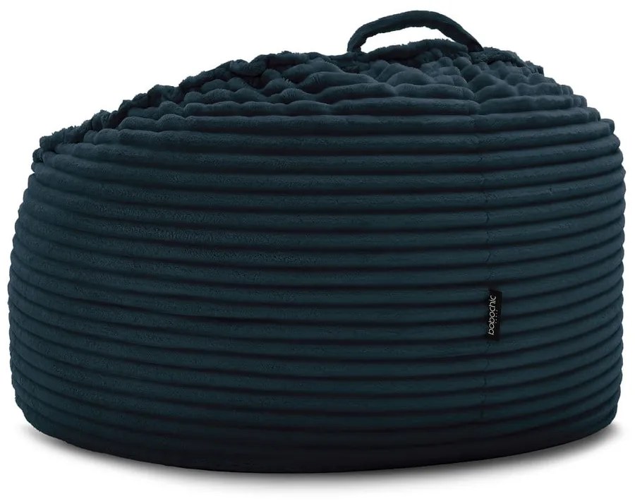 Tmavomodrý menčestrový sedací vak Socrate – Bobochic Paris