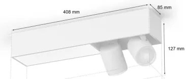 Philips-LED RGBW Stmievateľné bodové svietidlo Hue CENTRIS 2xGU10/4,2W+ LED/11W