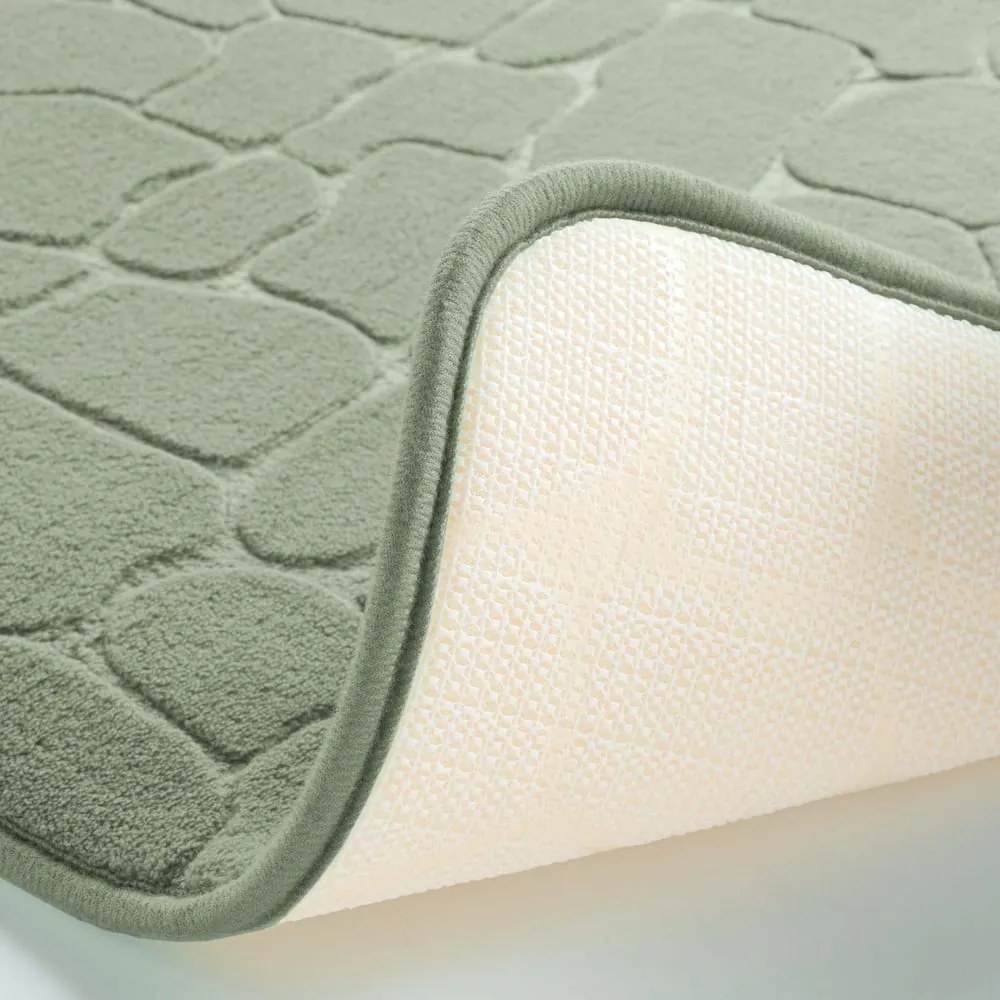 Zelená kúpeľňová predložka 50x80 cm Ricochet – douceur d'intérieur