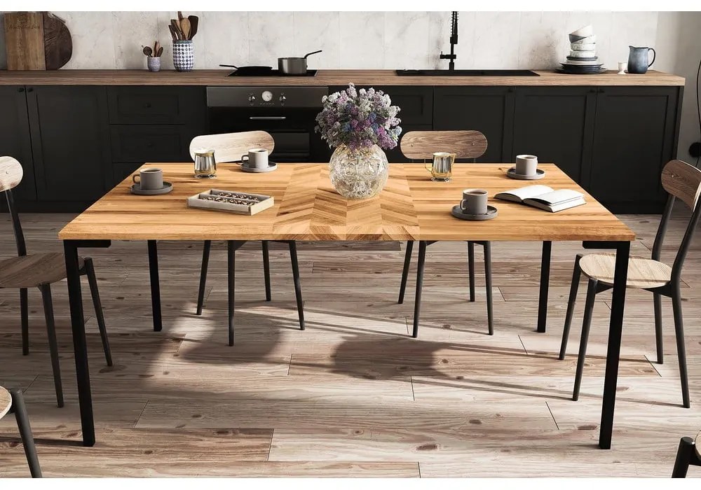 Jedálenský stôl z dubového dreva 90x160 cm Abies - The Beds