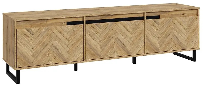 TV stolík Solletico dub spica rybia kosť / dub bartex