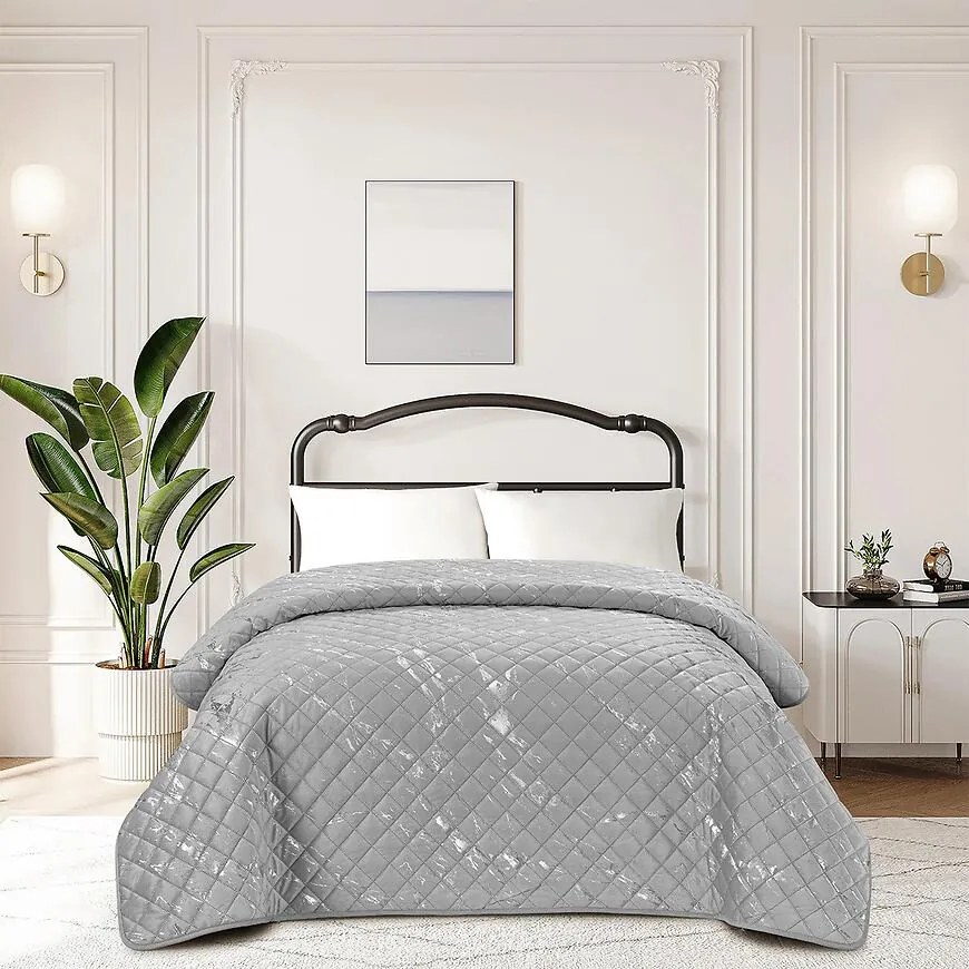 Prikrývka na posteľ Sofi 2504-7 sivá 220x250 cm