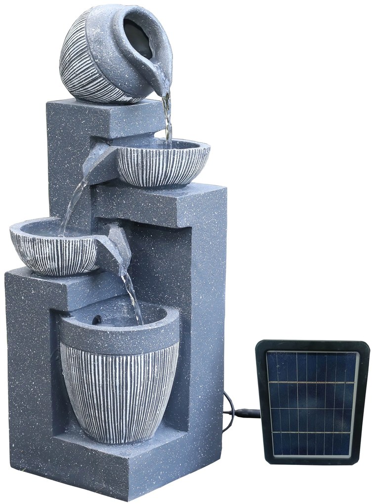 Záhradná solárna fontána BestBerg SF-19 / polyresin / 19 x 19 x 51 cm