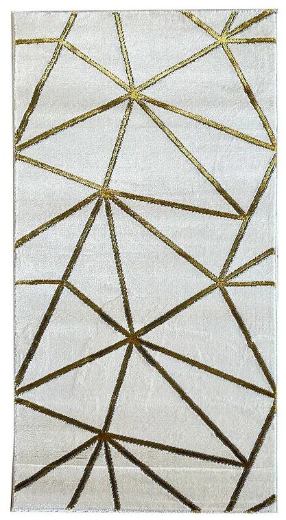Koberec Frisee Diamond 0,8/1,5 A0071 biela/zlatá