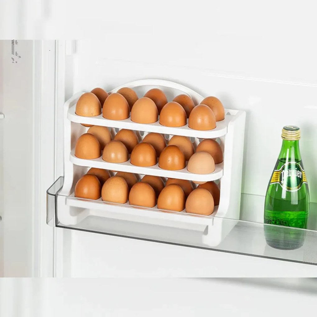 Box na vajíčka, do dverí chladničky, 3 poschodia, na 30 vajec