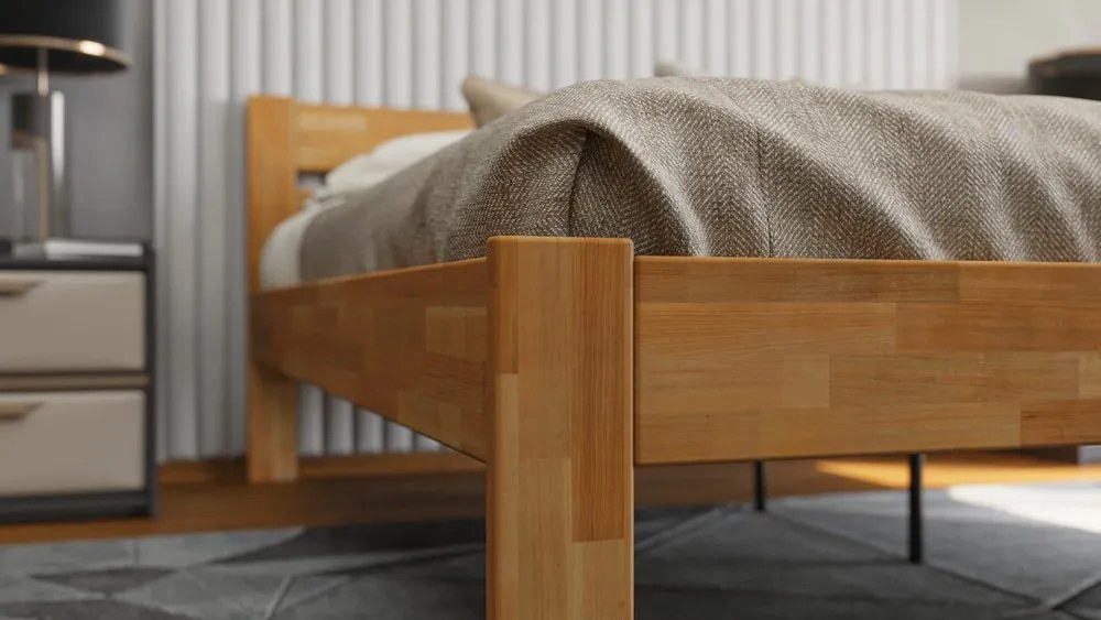 Posteľ Mystic 140x200 cm, jelša